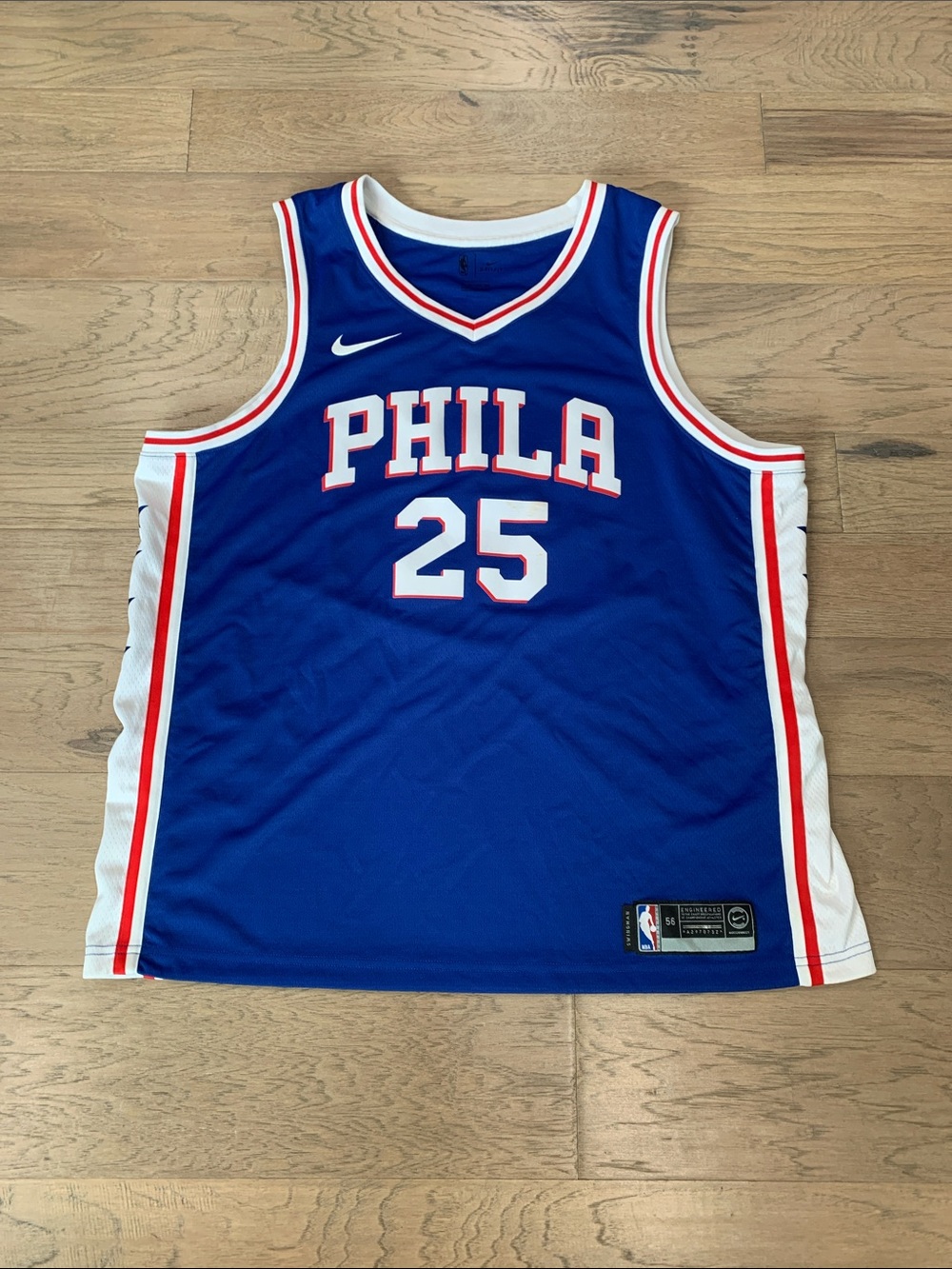 Ben Simmons Philadelphia 76ers Men's 56 XXL Nike Swingman NBA Jersey Blue